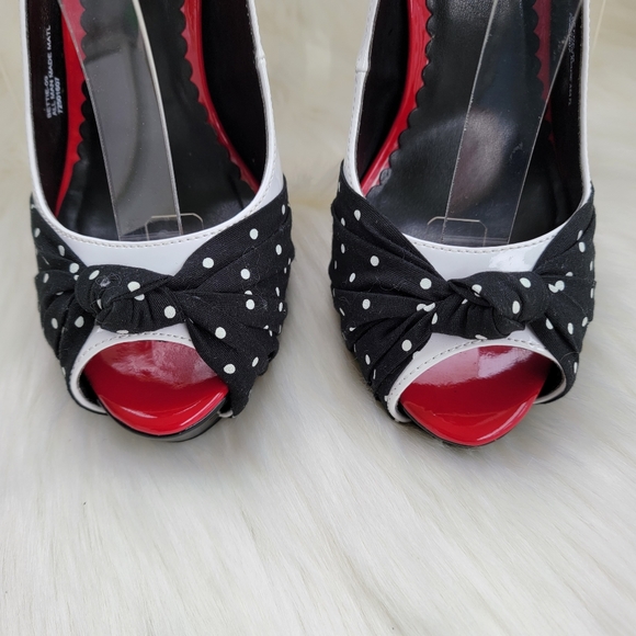 Pin Up Couture Bettie 09 Platform Slingback Peep Toe Heels - Picture 4 of 13